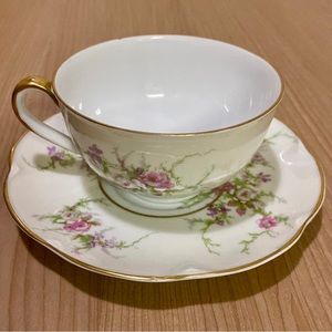 Haviland Theodore Rosalinde - set of 4 tea cups (coffee) + 4 saucers